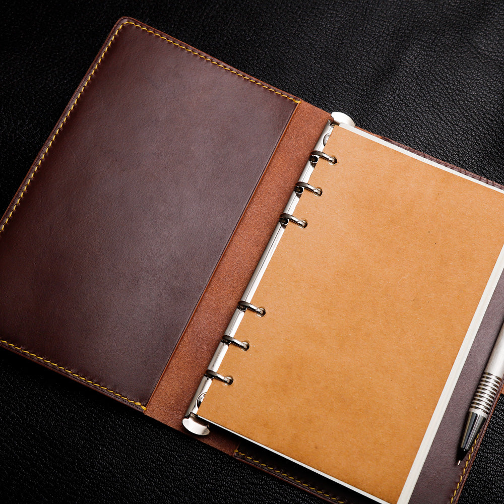 Vintage Diary Notebook Agenda Faux Leather Cover Loose Leaf - Temu
